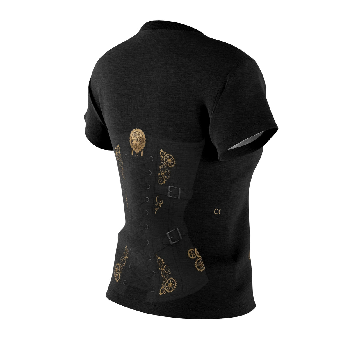 Steampunk Gear Black - Gold Mechanical Corset Gothic