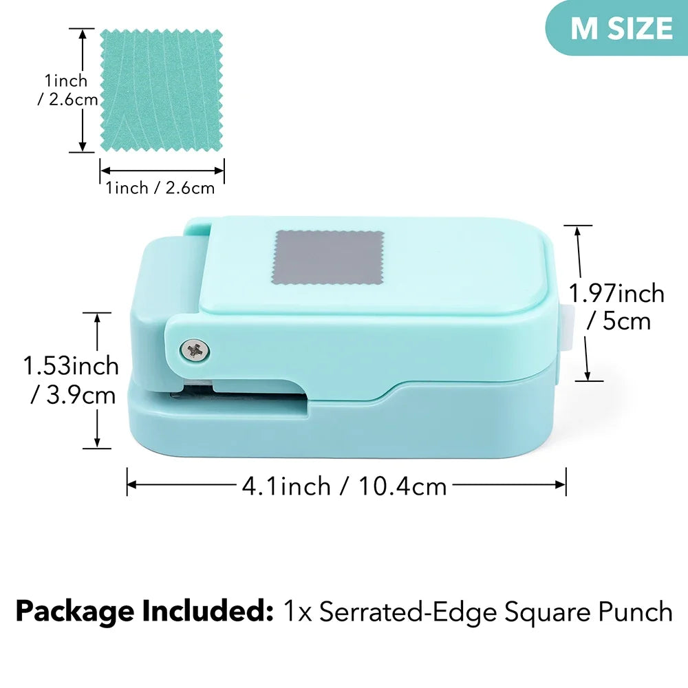 Layering Serrated-Edge Square Paper Punches for Junk Journal & Scrapbooking, Nesting Postage Stamp Style Craft Punches 2026
