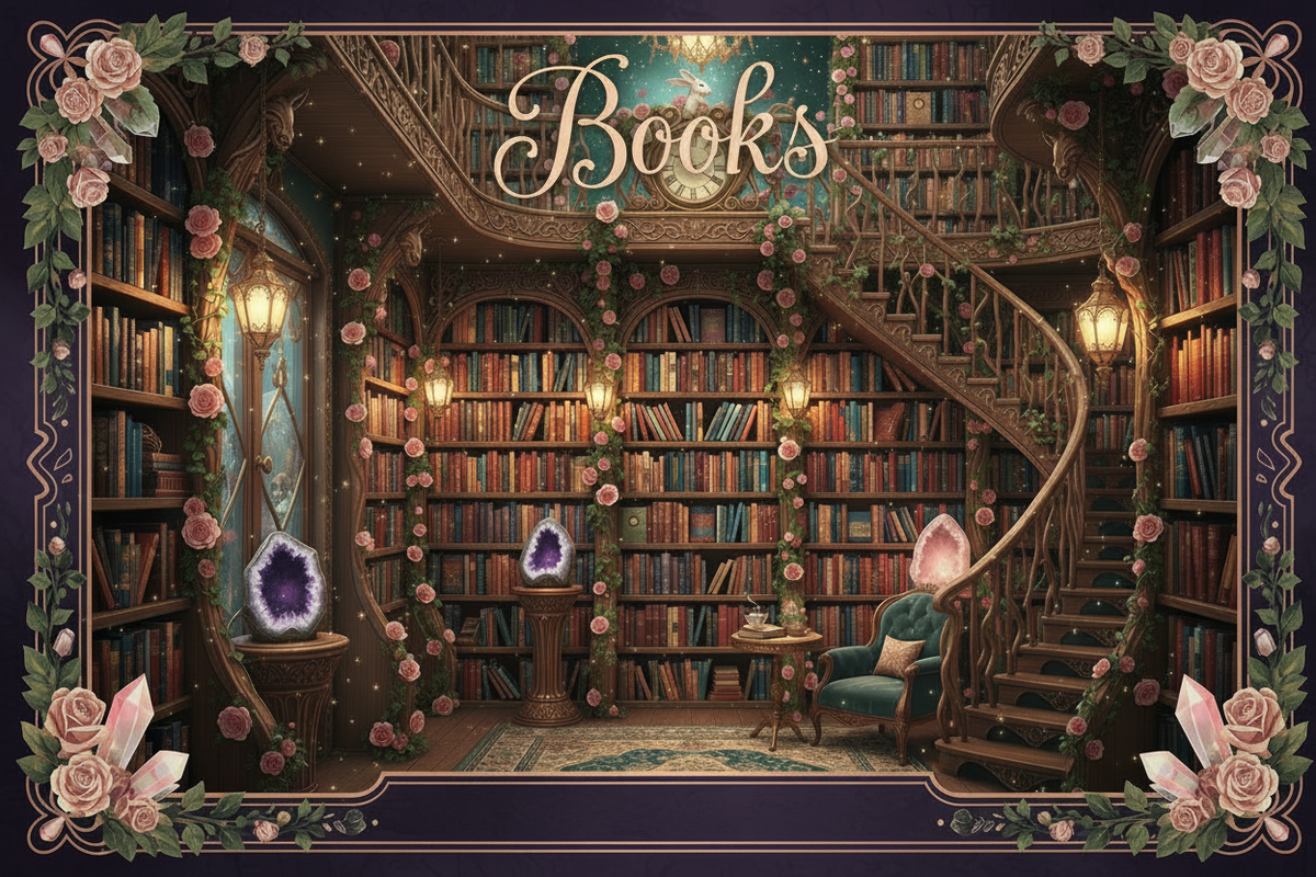 Books Collection — Midnight Purple & Rose Gold