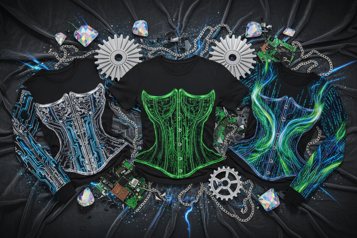 Data Corset Couture T-Shirts