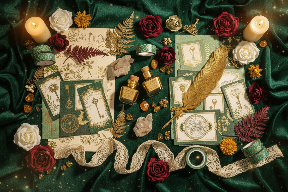 Emerald Gold Junk Journal