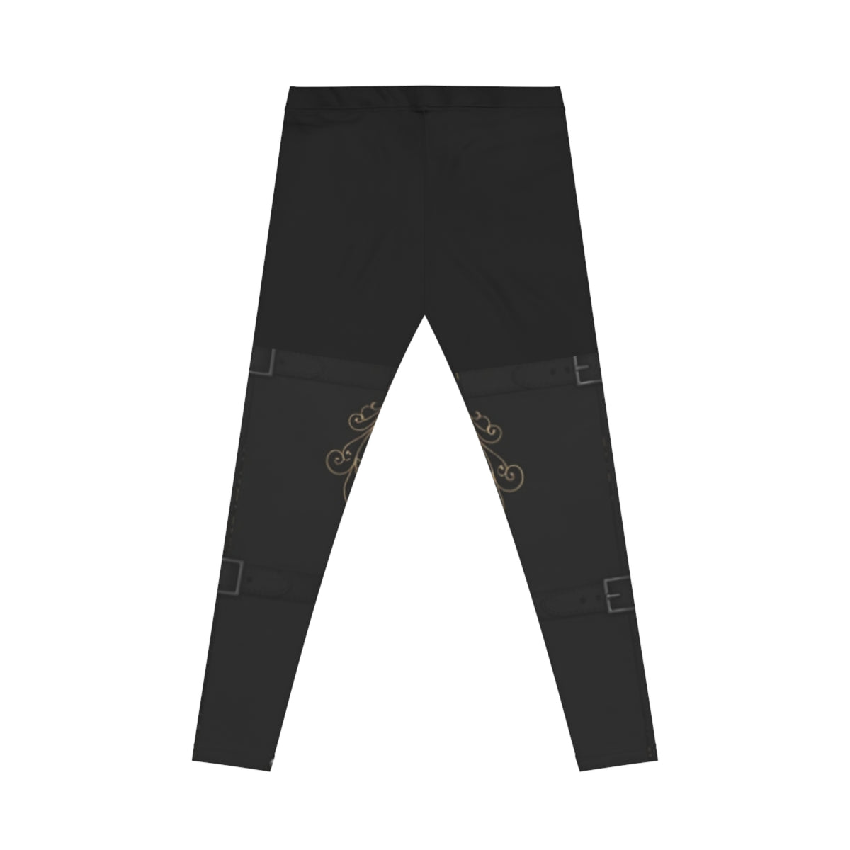 Mystic Gold Mandala Leggings — Women's Black Patterned Yoga Leggings