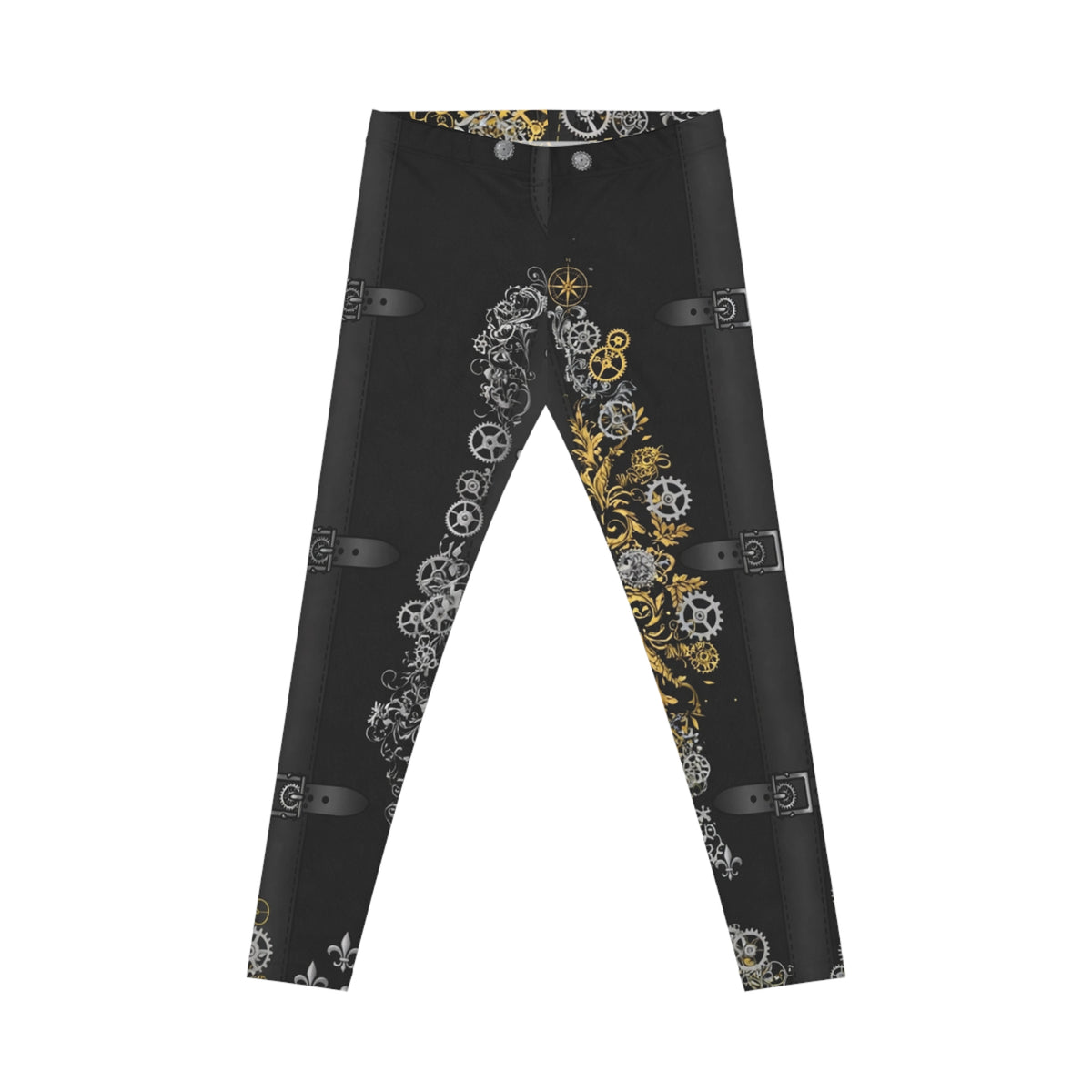 Steampunk Gear Print Leggings — Women’s Gothic  Leggings