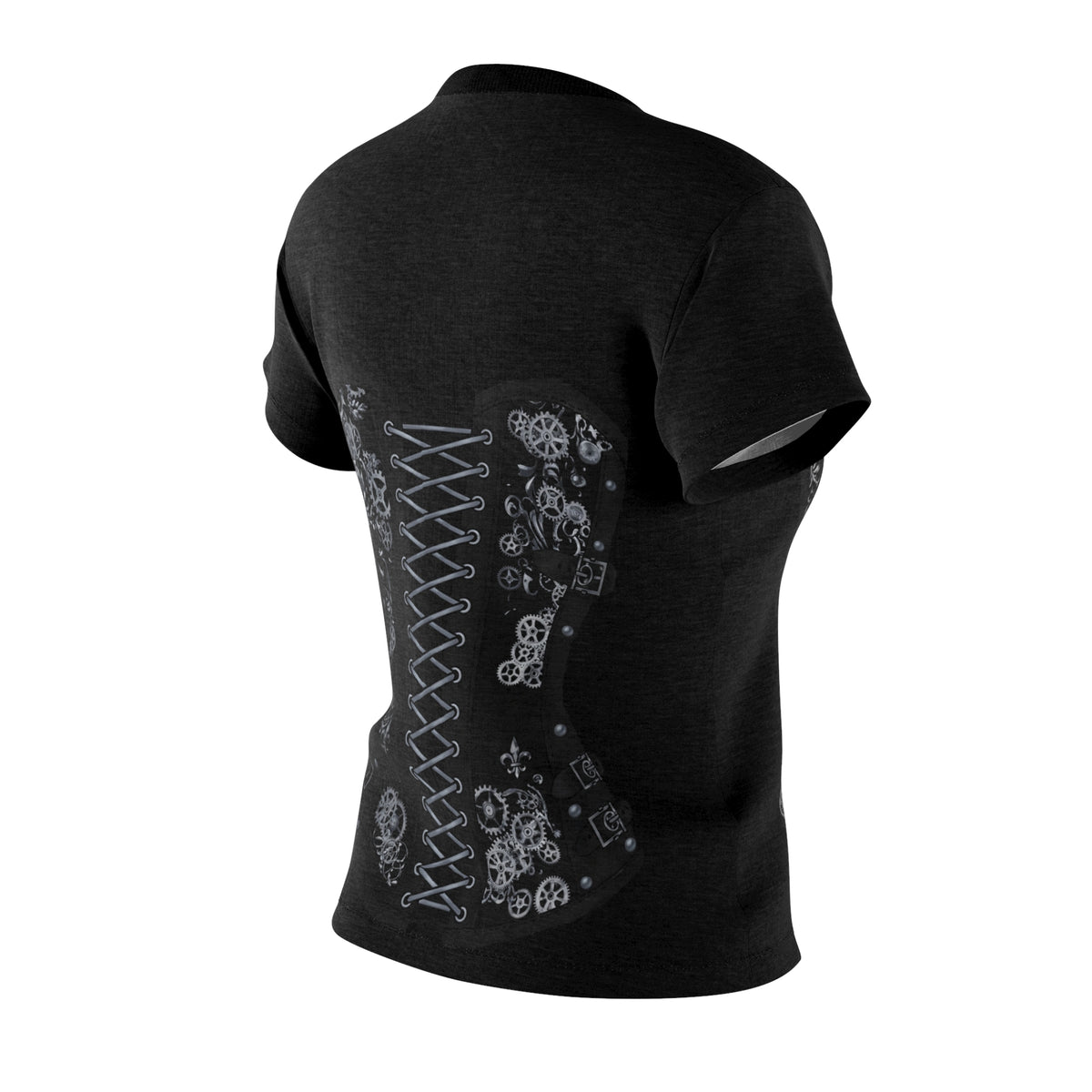 Steampunk Clockwork Couture Lace-Up Corset T-Shirt