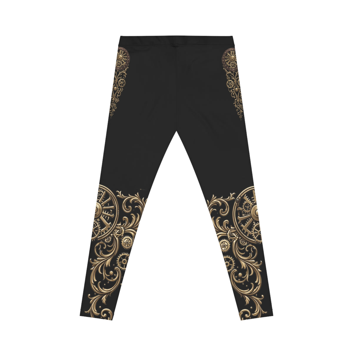 Steampunk Gear & Leather Strap Leggings —  Gothic Cosplay