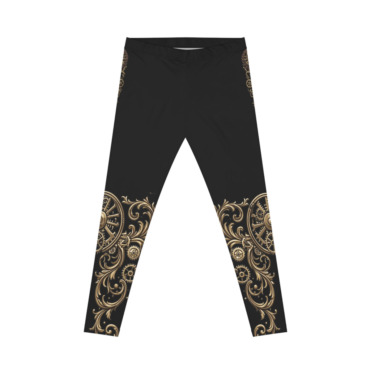 Steampunk Gear & Leather Strap Leggings —  Gothic Cosplay