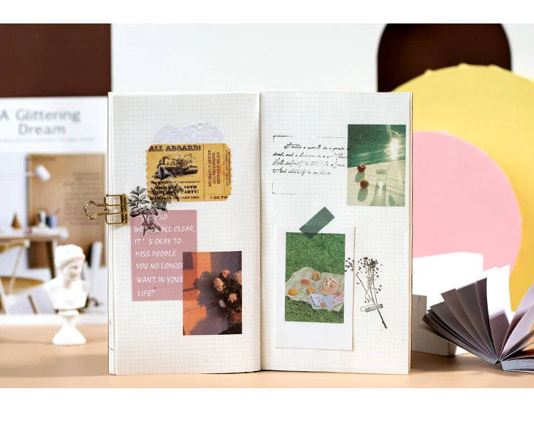 50-366pcs Craft Vintage Scrapbooking Paper Kawaii Art Junk Journal Deco Sticker Natural Collection DIY Material Paper