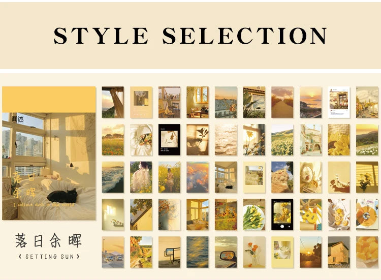 50-366pcs Craft Vintage Scrapbooking Paper Kawaii Art Junk Journal Deco Sticker Natural Collection DIY Material Paper