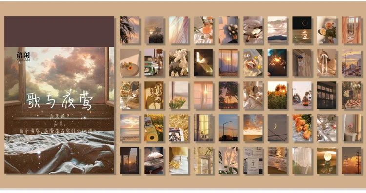 50-366pcs Craft Vintage Scrapbooking Paper Kawaii Art Junk Journal Deco Sticker Natural Collection DIY Material Paper