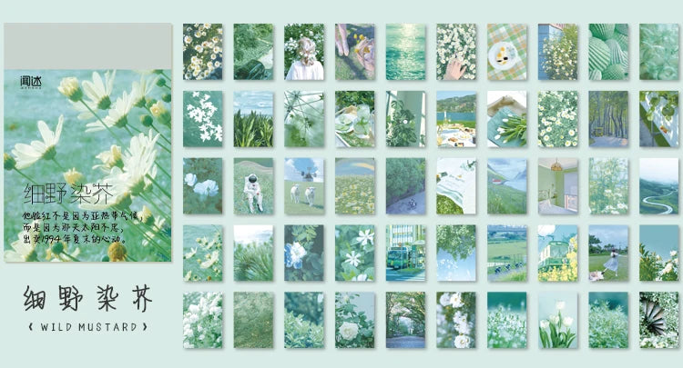 50-366pcs Craft Vintage Scrapbooking Paper Kawaii Art Junk Journal Deco Sticker Natural Collection DIY Material Paper