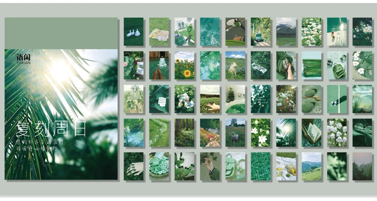 50-366pcs Craft Vintage Scrapbooking Paper Kawaii Art Junk Journal Deco Sticker Natural Collection DIY Material Paper