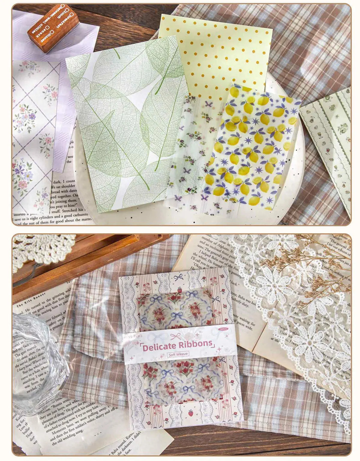 30 sheets Retro Simple Literary Style Background Paper, DIY Collage Base Material Paper for Journaling Scrapbooking