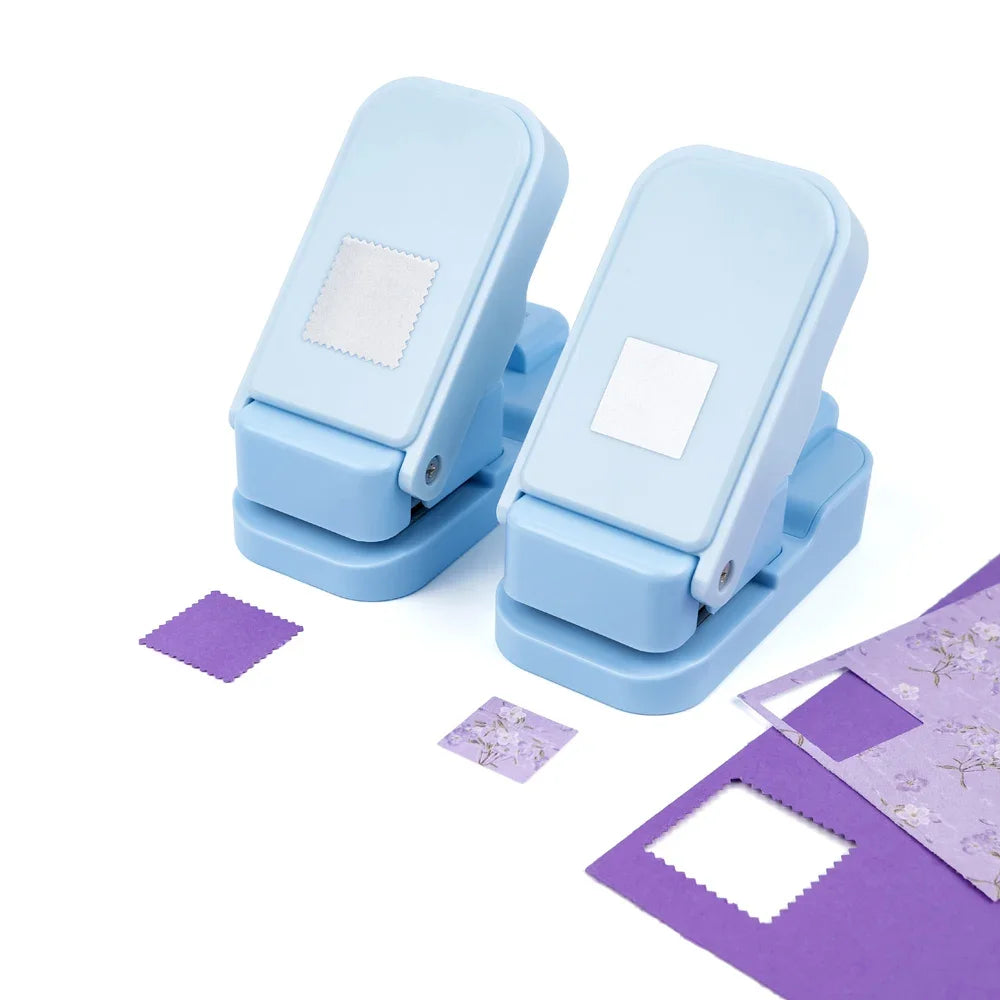 Layering Serrated-Edge Square Paper Punches for Junk Journal & Scrapbooking, Nesting Postage Stamp Style Craft Punches 2026