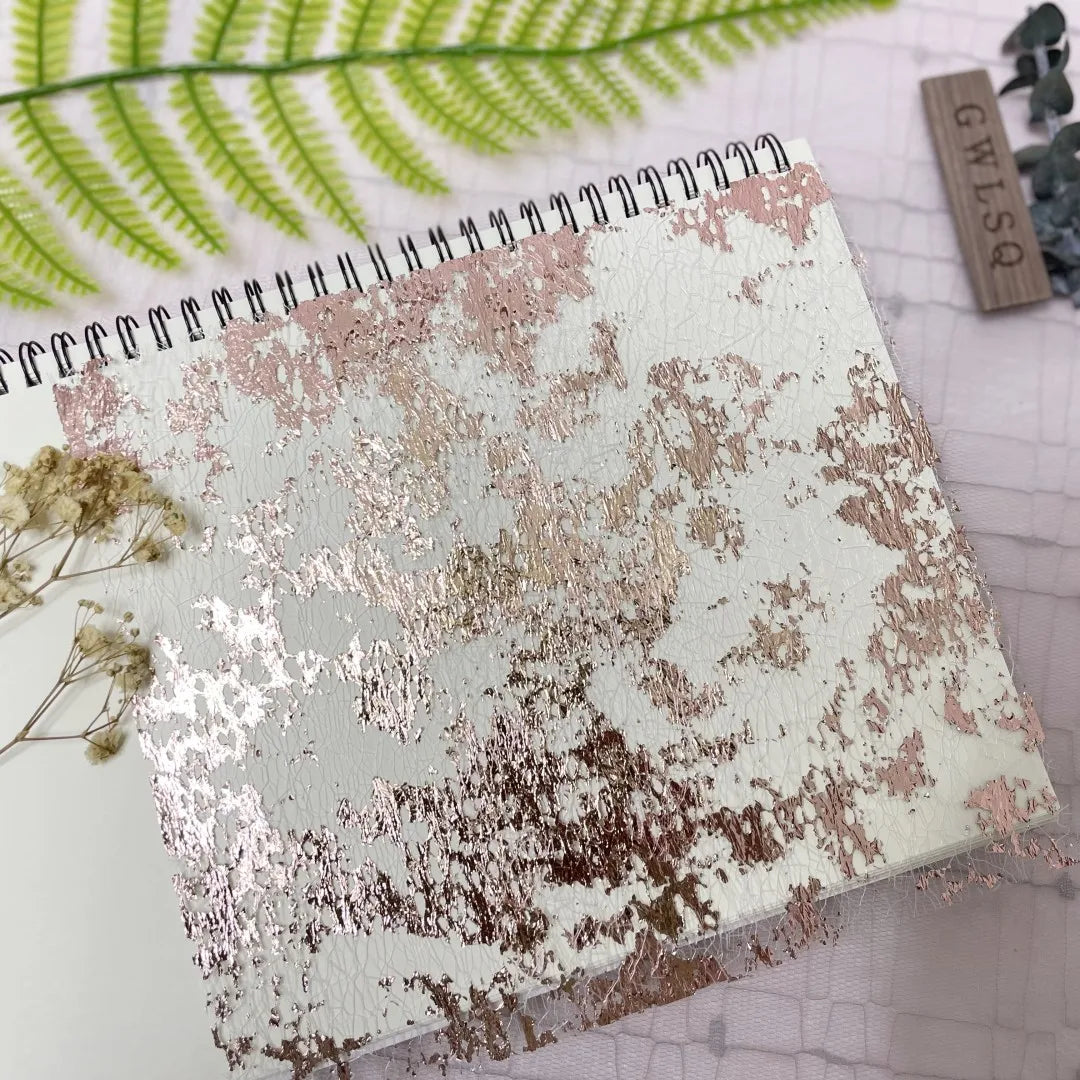 10Pcs Color Gold Foil Lace Gauze Art Paper Scrapbooking Decorate DIY Junk Journal Planner Collage Background Paper Material