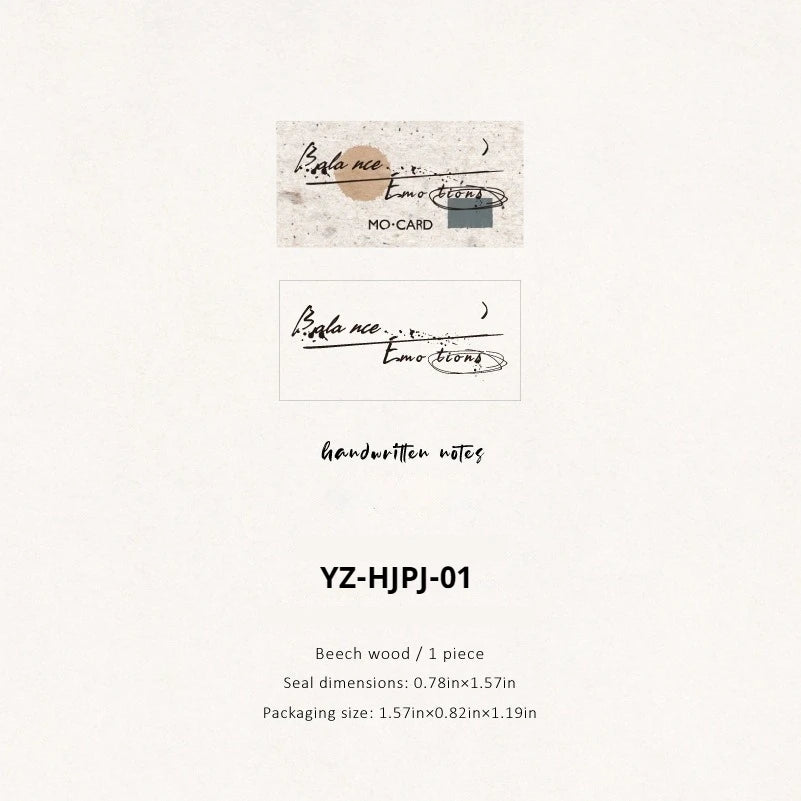 JIANWU Vintage English Words Border Landscape Junk Journal Material Collage Wooden Stamp Creative Student Supplies Stationery