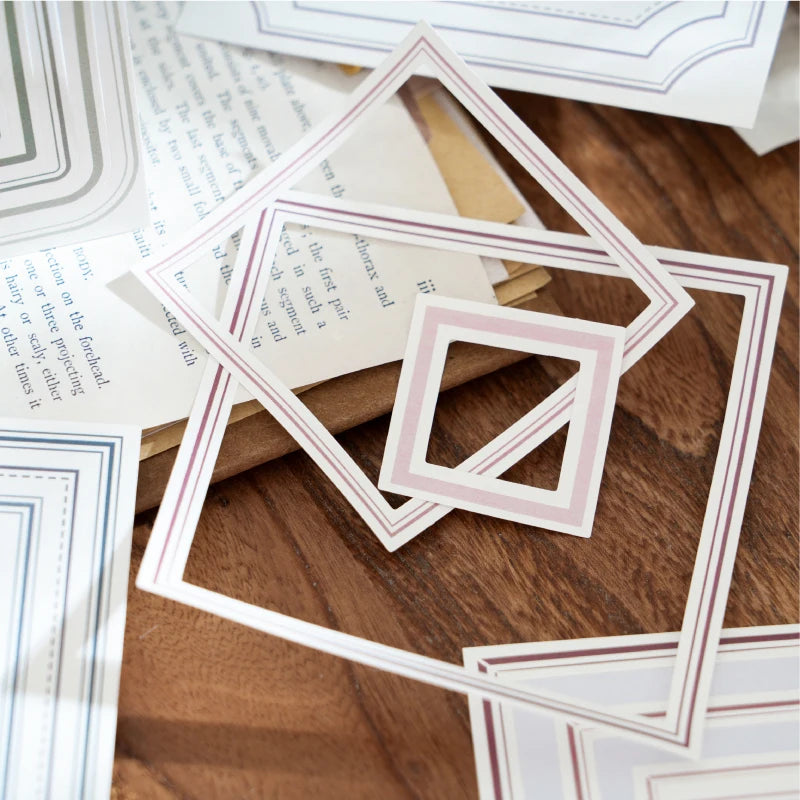 Scrapbooking Frame Stickers — 20pcs Junk Journal Border Labels