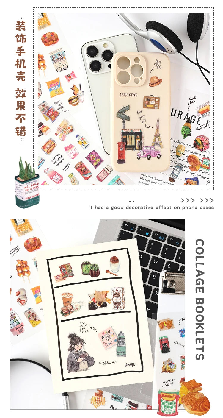 6/36 Sheets Cute Magazine Scrapbooking Stickers Book DIY Junk Journal Material Decoration Album Diary Stationery supplies