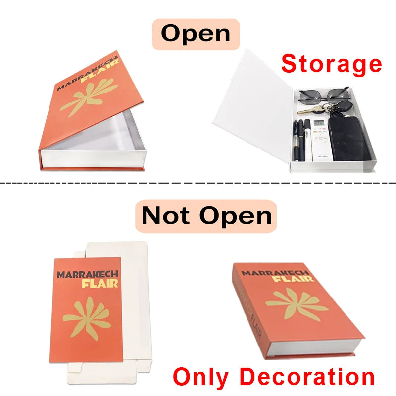 Perfume Luxury Fake Book Storage Box Interior Decoration Paris Decorative Books Design Ornament Coffee Table Shelf Home Decor