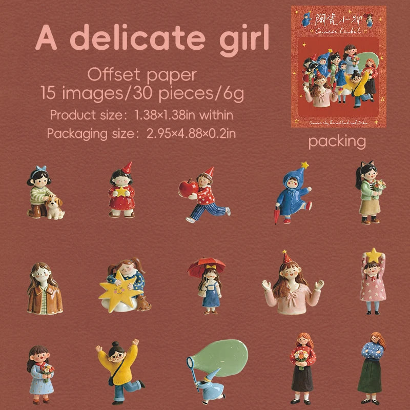 Junk Journal Sticker Pack — 30 Sheets Scrapbooking Supplies