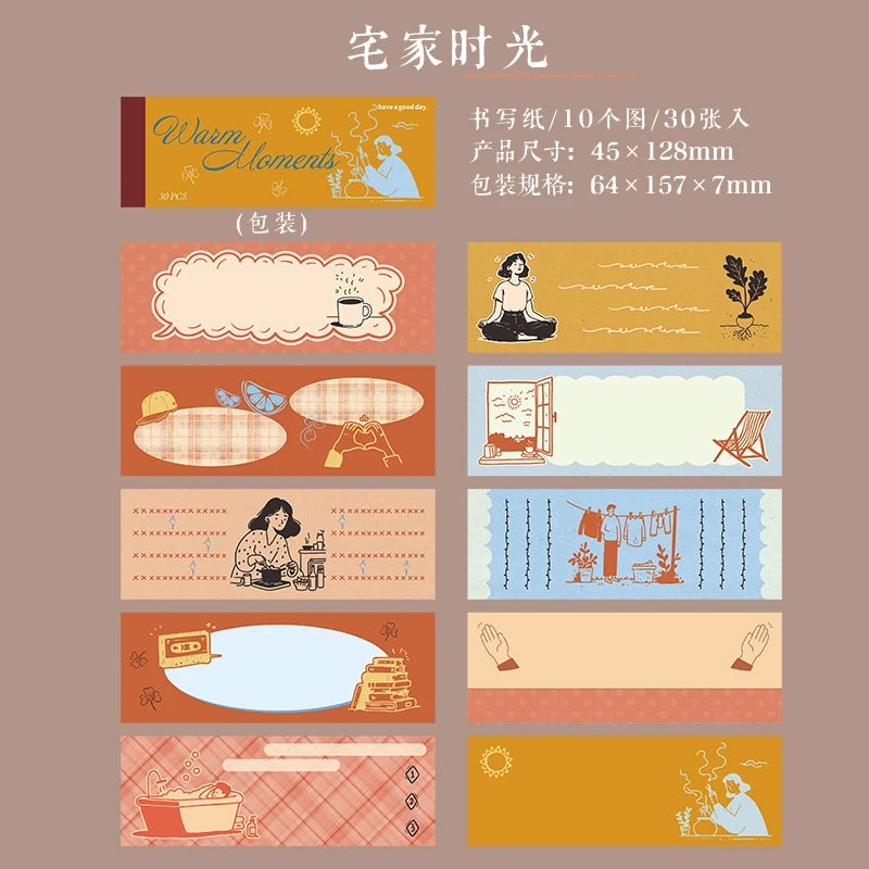Journal GO 30pages Collage Junk Journal diy Sticker Warm Moments Stickers for Scrapbook Planner Card diy Material Papers