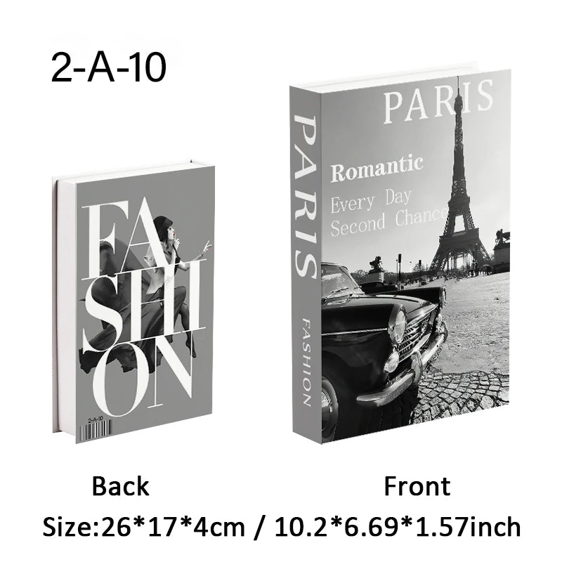 Perfume Luxury Fake Book Storage Box Interior Decoration Paris Decorative Books Design Ornament Coffee Table Shelf Home Decor