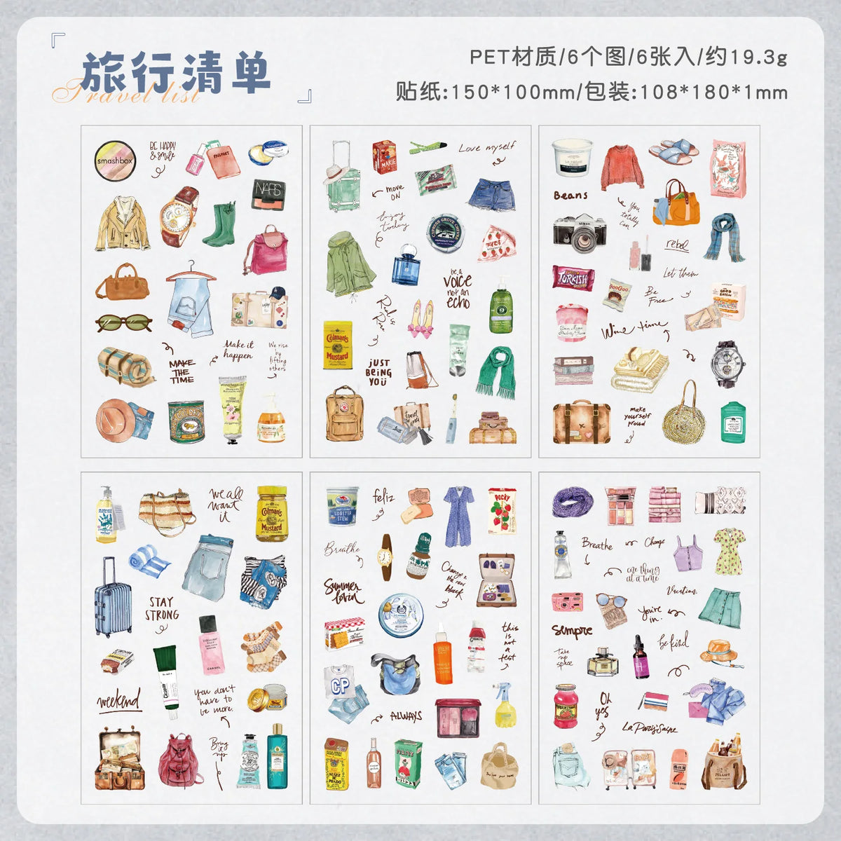 6/36 Sheets Cute Magazine Scrapbooking Stickers Book DIY Junk Journal Material Decoration Album Diary Stationery supplies