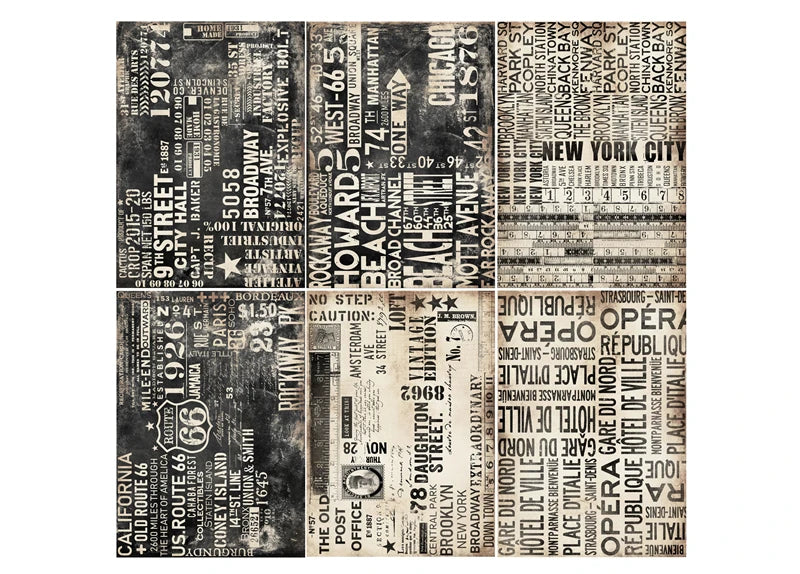 6 Sheet Vintage Newspaper Phrase Stickers Junk Journal Ephemera Background Paper Sticker DIY Album Scrapbooking Material