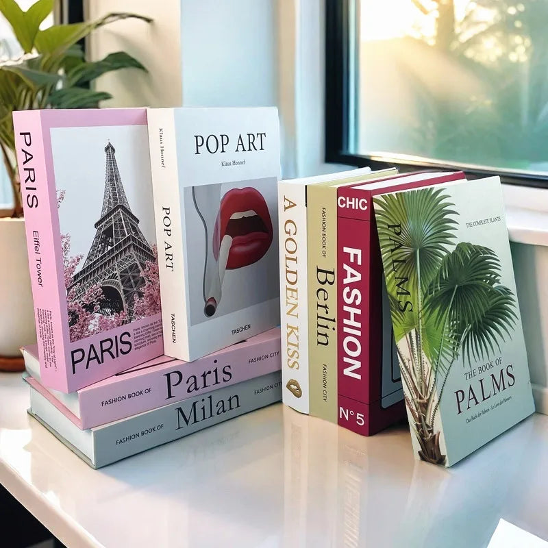 Perfume Luxury Fake Book Storage Box Interior Decoration Paris Decorative Books Design Ornament Coffee Table Shelf Home Decor