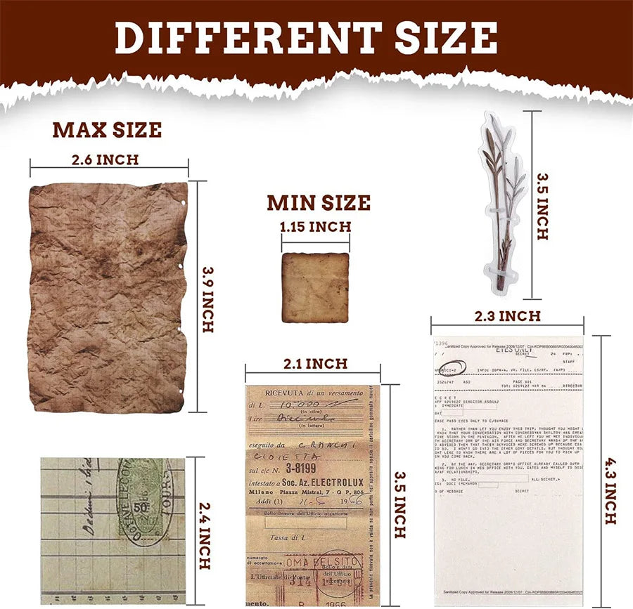 445Pcs Vintage Junk Journal Kit Scrapbooking Paper Ephemera Pack Aesthetic Journal Supplies Retro Sticker Floral Decoupage Craft