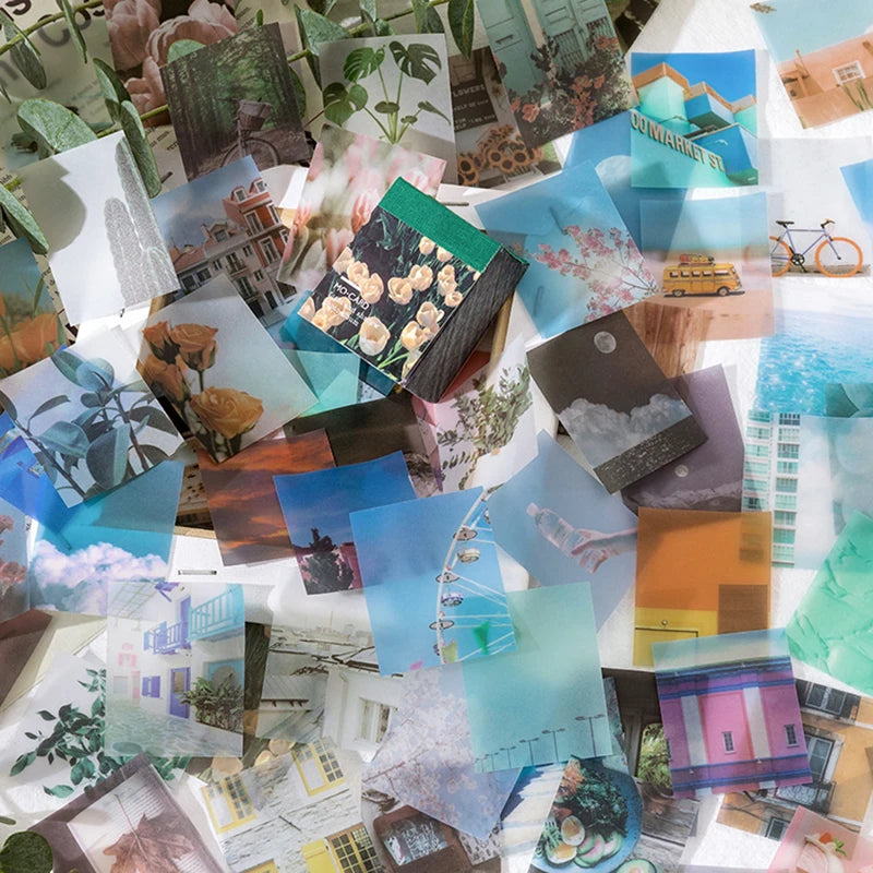 50-366pcs Craft Vintage Scrapbooking Paper Kawaii Art Junk Journal Deco Sticker Natural Collection DIY Material Paper