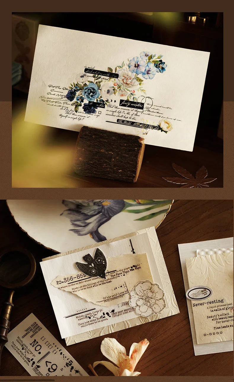 Vintage Sonnet Poem Rub-On Stickers — Junk Journal Supplies