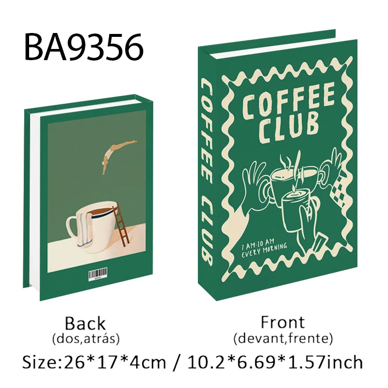 Coffee Cup Fake Books Decoration — Luxury Home Décor