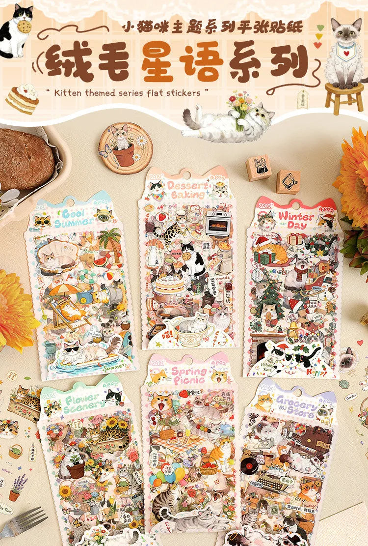 Journamm Junk Journal Stickers — 4 Sheet Journaling Supplies Pack