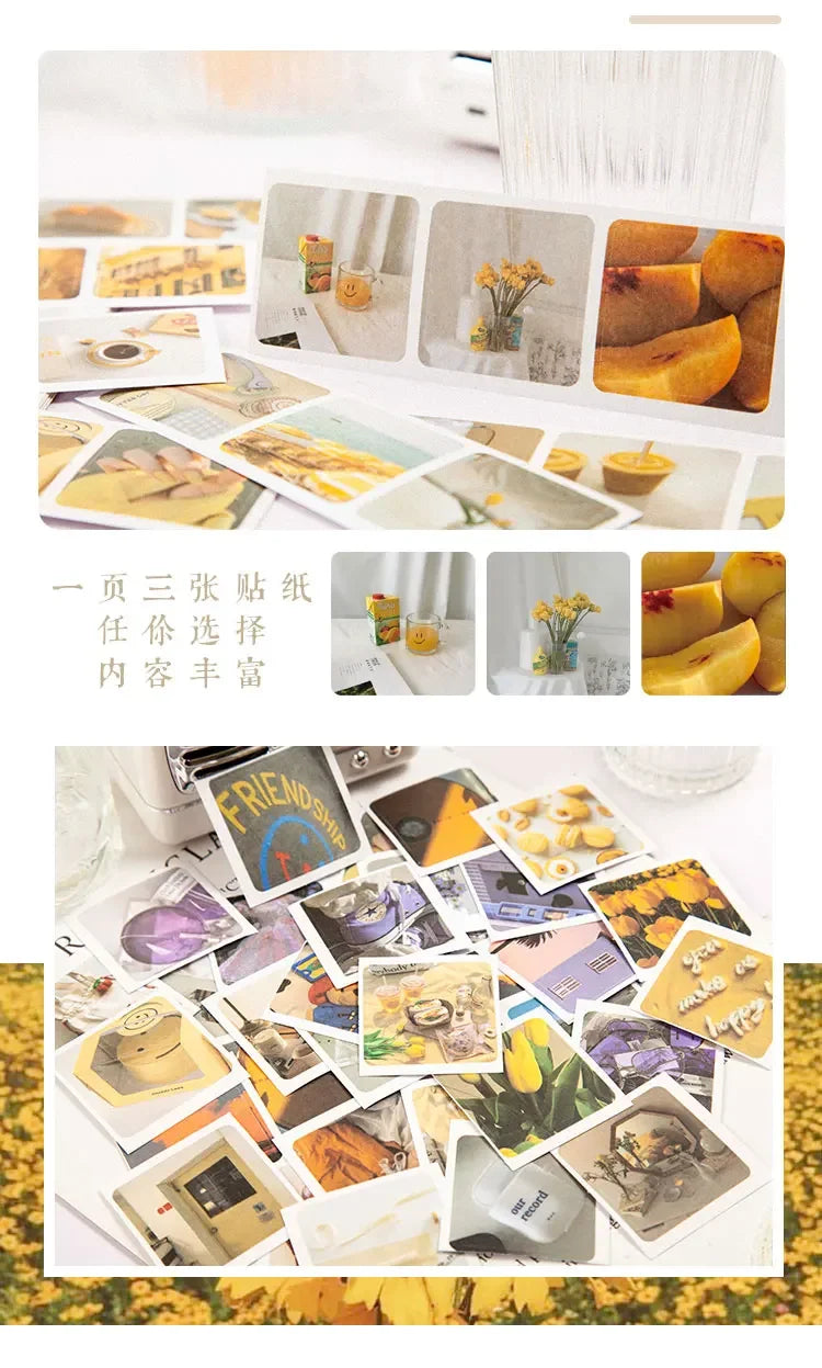 Journamm 30pcs/pack 90patterns/pack Ins Material Stickers Book Scrapbooking Junk Journal Creative Stationery DIY Deco Stickers