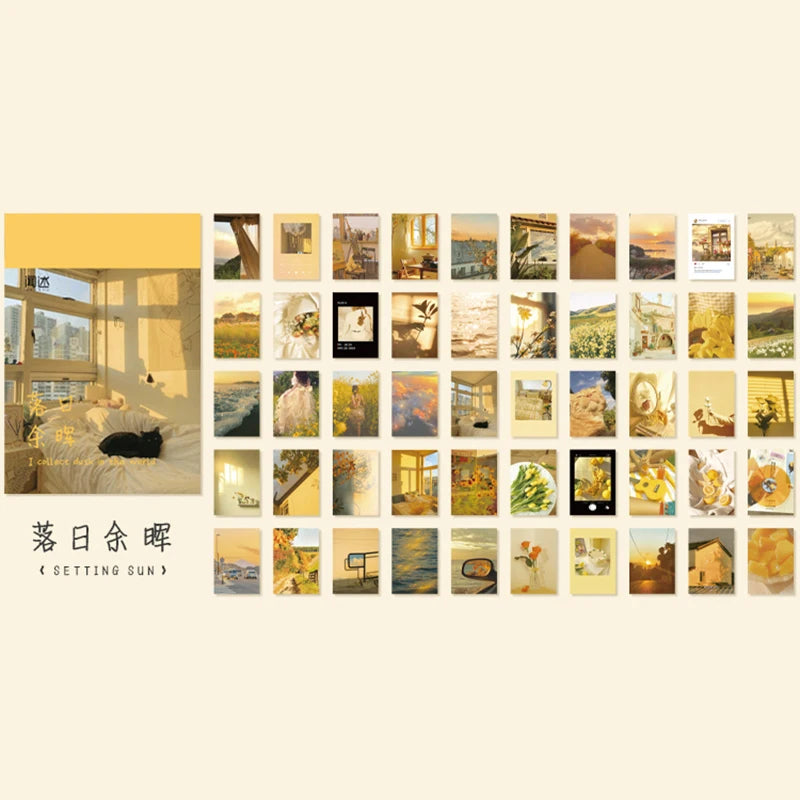50-366pcs Craft Vintage Scrapbooking Paper Kawaii Art Junk Journal Deco Sticker Natural Collection DIY Material Paper