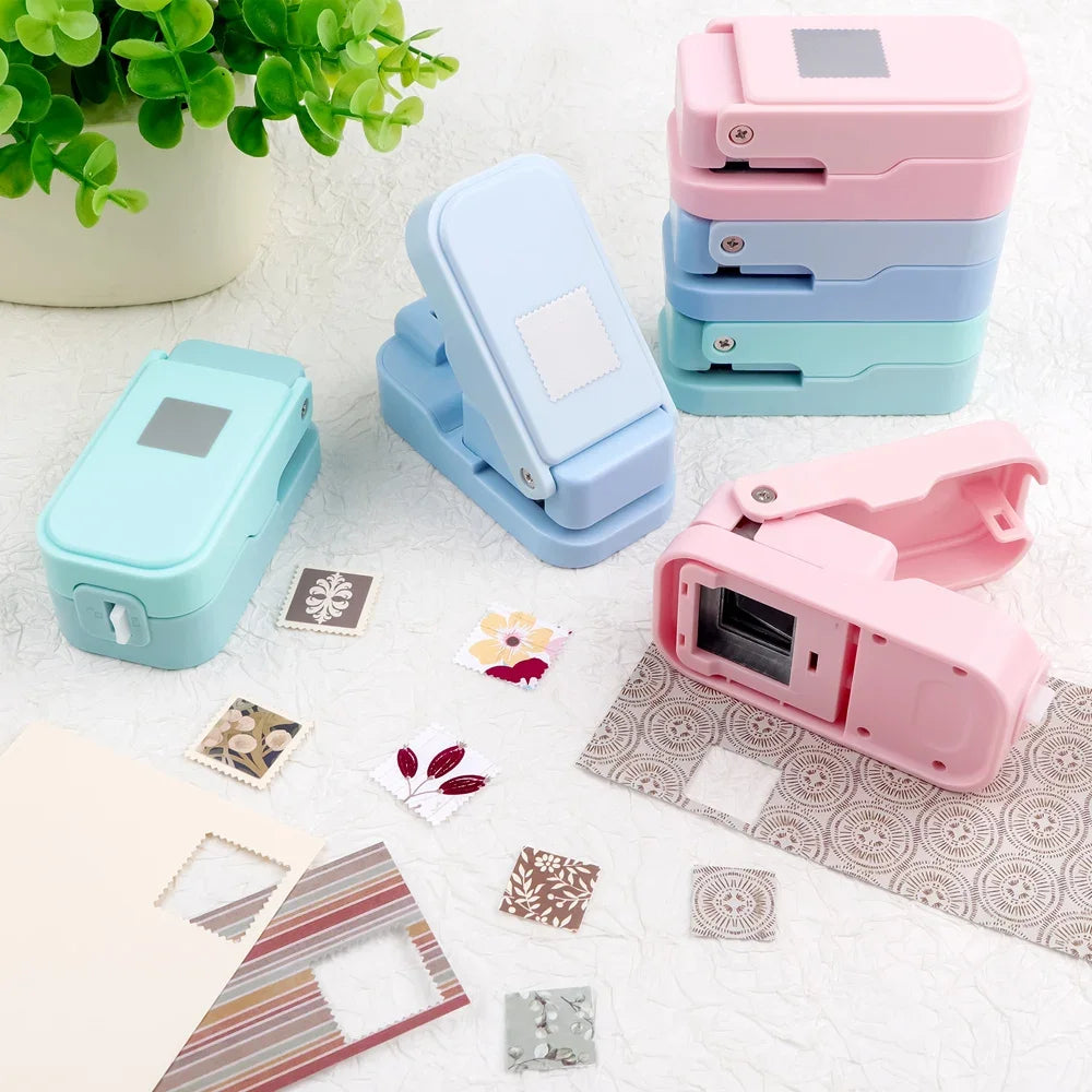 Layering Serrated-Edge Square Paper Punches for Junk Journal & Scrapbooking, Nesting Postage Stamp Style Craft Punches 2026