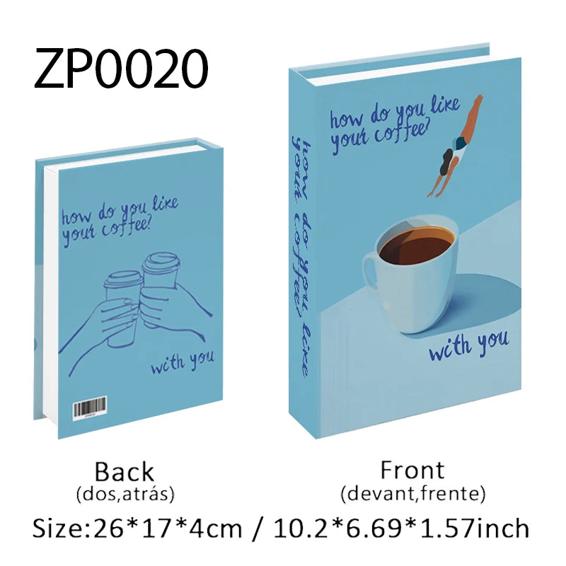 Coffee Cup Fake Books Decoration — Luxury Home Décor
