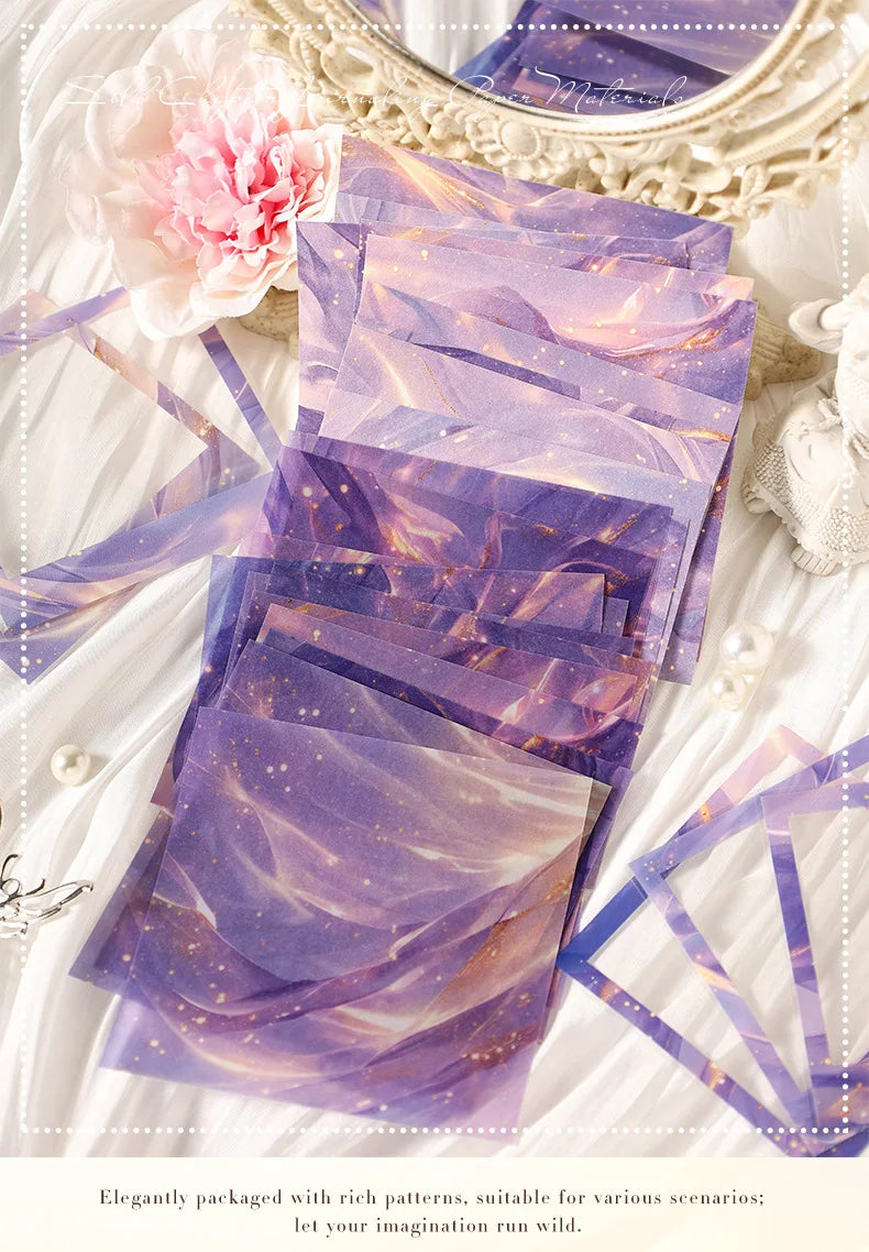 25pcs/pack Water Wave Gradient Material Paper Vintage Scrapbooking Junk Journal DIY Craft Background Paper