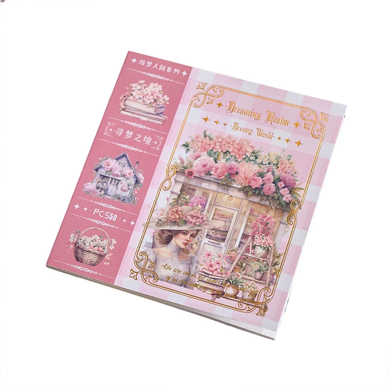 Washi Junk Journal Sticker Book — 50 Sheets Journaling Supplies