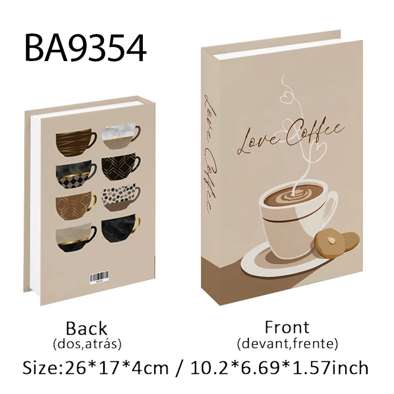 Coffee Cup Fake Books Decoration — Luxury Home Décor