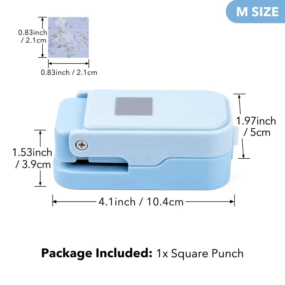 Layering Serrated-Edge Square Paper Punches for Junk Journal & Scrapbooking, Nesting Postage Stamp Style Craft Punches 2026