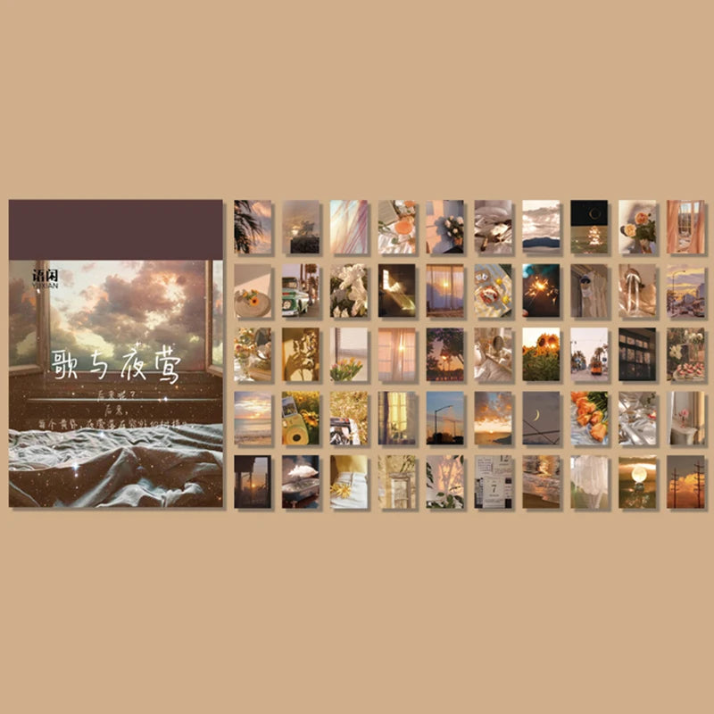 50-366pcs Craft Vintage Scrapbooking Paper Kawaii Art Junk Journal Deco Sticker Natural Collection DIY Material Paper