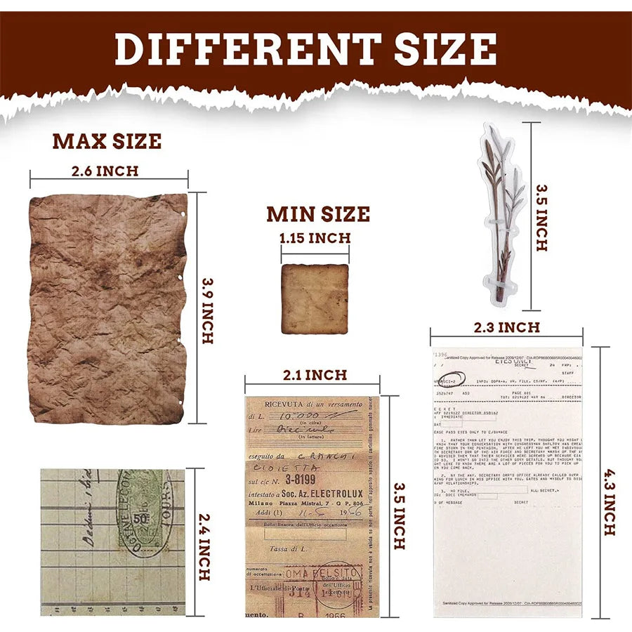 445Pcs Vintage Junk Journal Kit Scrapbooking Paper Ephemera Pack Aesthetic Journal Supplies Retro Sticker Floral Decoupage Craft