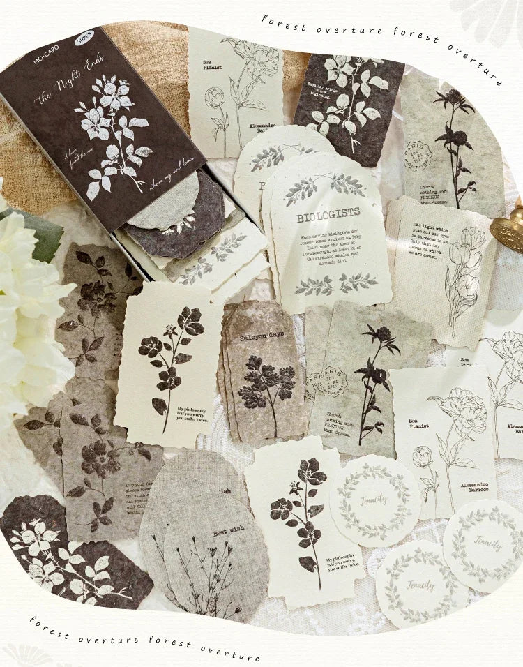 Journal GO 30pcs/box Vanilla Paper Stickers Creative Scrapbooking Collage Junk Journal diy Texture Material for Craft Making
