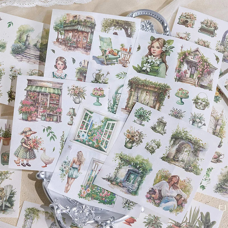 Washi Junk Journal Sticker Book — 50 Sheets Journaling Supplies