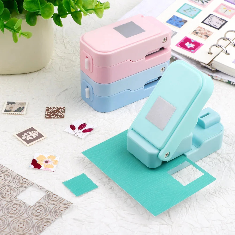 Layering Serrated-Edge Square Paper Punches for Junk Journal & Scrapbooking, Nesting Postage Stamp Style Craft Punches 2026