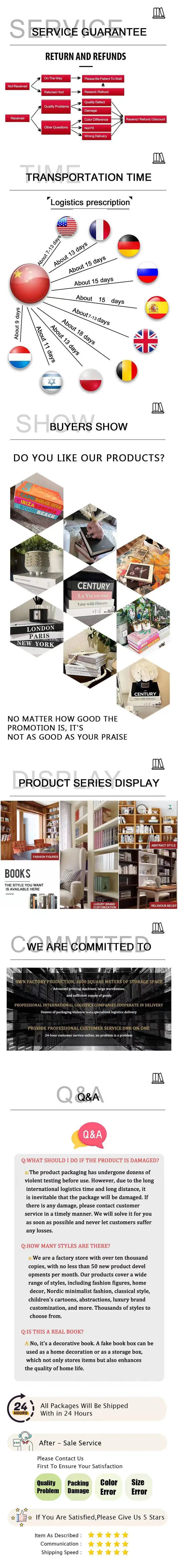 Perfume Luxury Fake Book Storage Box Interior Decoration Paris Decorative Books Design Ornament Coffee Table Shelf Home Decor