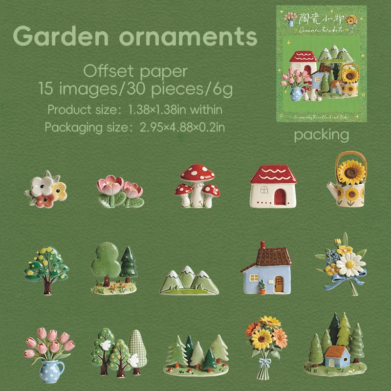 Cute Magazine Scrapbooking Sticker Pack — 30 Sheets Junk Journal Supplies