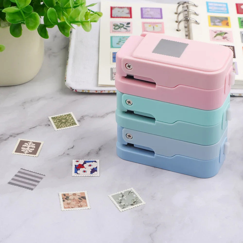 Layering Serrated-Edge Square Paper Punches for Junk Journal & Scrapbooking, Nesting Postage Stamp Style Craft Punches 2026