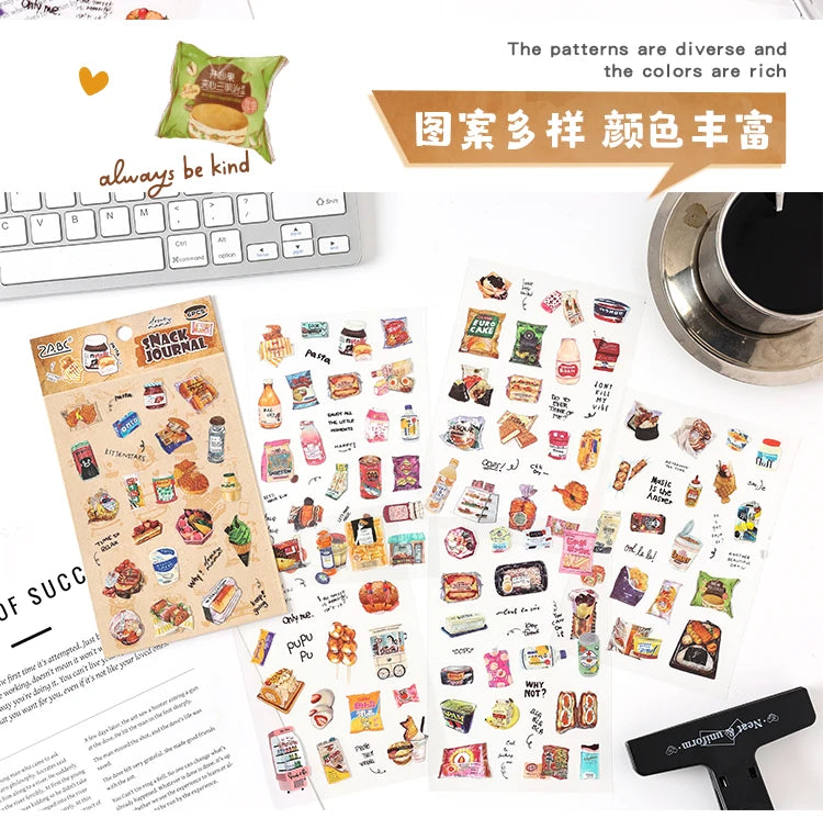 6/36 Sheets Cute Magazine Scrapbooking Stickers Book DIY Junk Journal Material Decoration Album Diary Stationery supplies